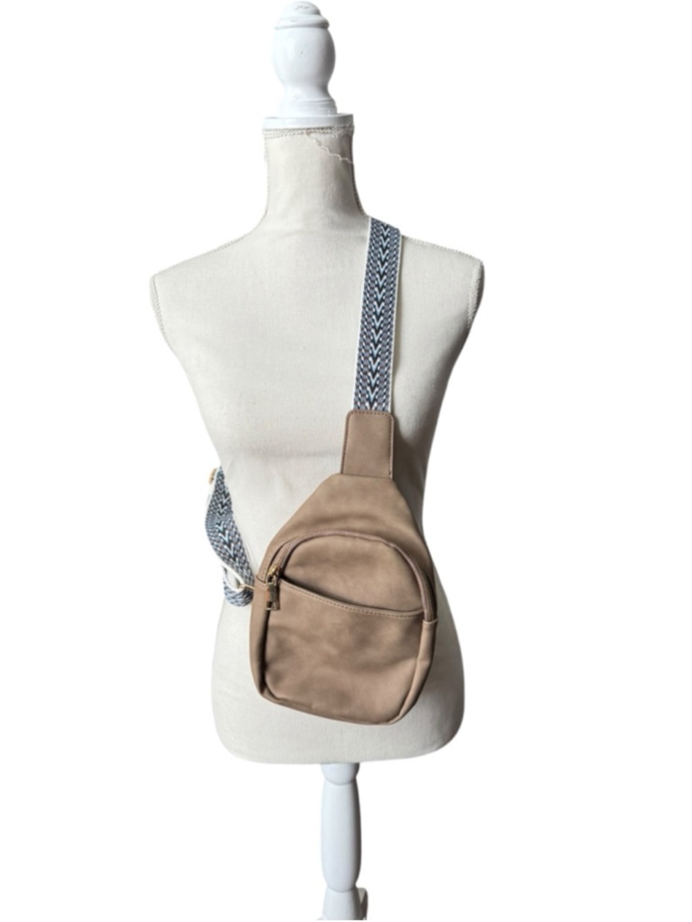 Women's Unbranded Taupe Crossbody Bag with Adjustable Strap, One Size - Picture 1 of 9
